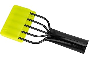 Qoyapow Fish Spear Frog Spear Fishing Harpoon Barbed Stainless Steel 5 Prong Tine Fishing Gaff 5 Prong Spearhead Fork Harpoon