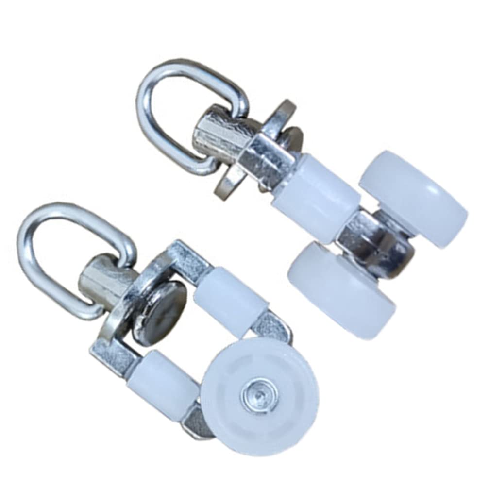 20Pcs Curtain Rail Gliders: Curtain Track Pulley Alloy Track Rollers Ceiling Track for Curtains Drapery Carrier Slides Window Hooks Curtain Track Roller to Rotate Wheeled Track
