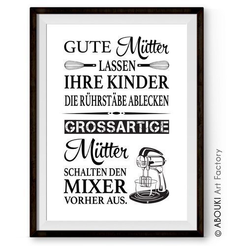 Abouki Lustiger Kunstdruck Ungerahmt Gute Mütter Poster Fine Art Print Geschenk Zum Muttertag Mama Geschenkidee Druck Illustration Bild