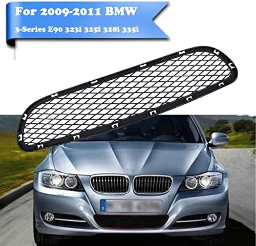 Kawayee For BMW 3-Series E90 323i 325i 328i 335i 2009-20011 Front Bumper Lower Grille Center Grill Decorate Cover