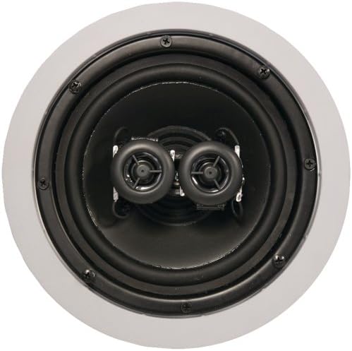 1 - ARCHITECH 6.5", 2-Way Single-Point Stereo In-Ceiling Loudspeaker, 50W - 100W both channels combined, 6.5" poly woofers with butyl rubber surrounds &amp; ferrofluid-cooled dome tweeters, AP-611