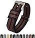22mm Black/Green/Red (Classic Bond) - BARTON Elite NATO® Style Watch Strap - Stainless Steel Buckle - Seat Belt Nylon Watch Bands