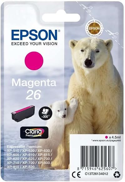 Epson T2613 Magenta Ink Cartridge for XP600 Printer - 300 Pages