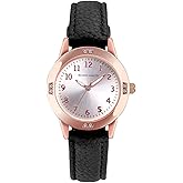 TUOTISI Women's Leather Band Quartz Movement Waterproof Business Classic Analog Watch with Genuine Leather Stainless Steel Band Elegant Ladies Watch
