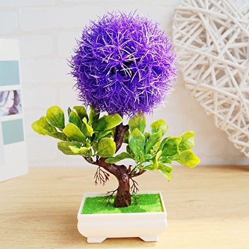 LANJIE Garden Green Plastic Flowers Plants Trees Simulation Grass Planted Bonsai Flower Ornament Set Decoration Living Room Table Curved Bar Mao Qiuzi