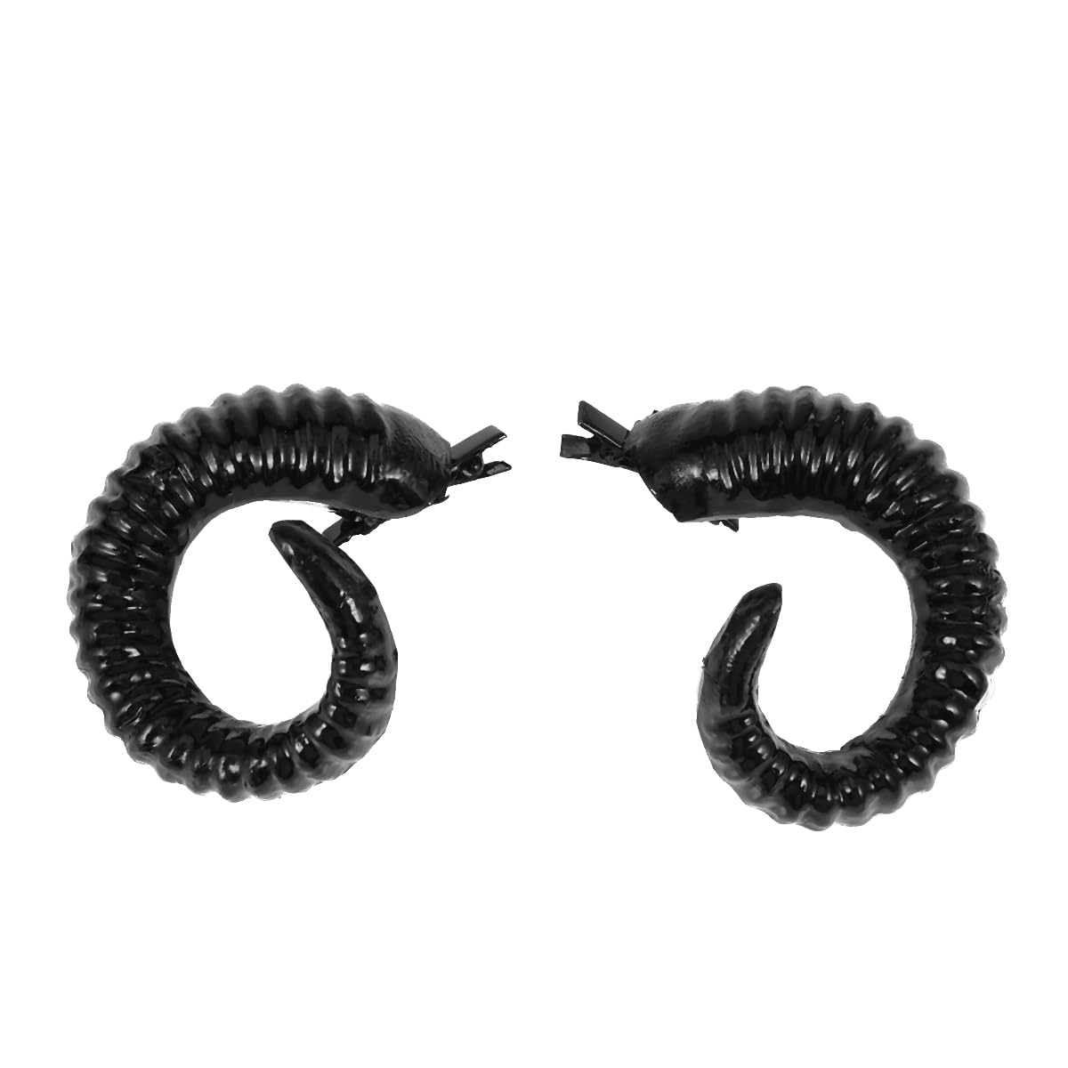 Lurrose Black Sheep Horn Hair Clips Halloween Sheep Horn Hairpin for Halloween Cosplay Costume Party Hair Jewelry Accessories