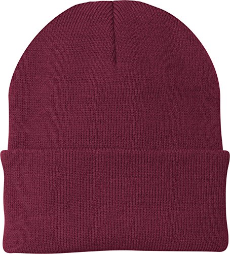 Port & Company Knit Cap, Maroon, OSFA