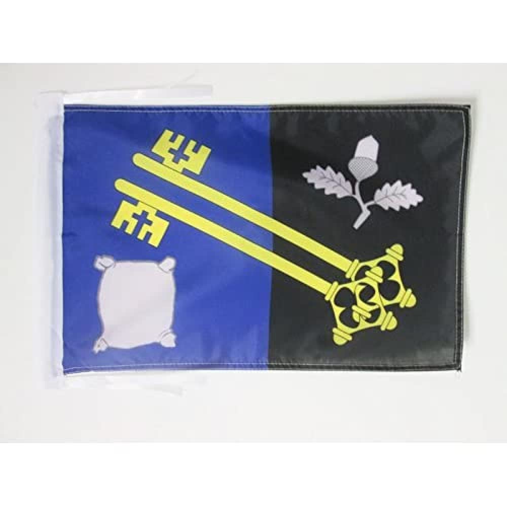 AZ FLAG - Surrey county Flag - 18'' x 12'' - 100% Polyester County of Surrey - England Small Banner with Two Cords - Fade Resistant - Vivid Colors - 18x12 in - 45x30 Cm