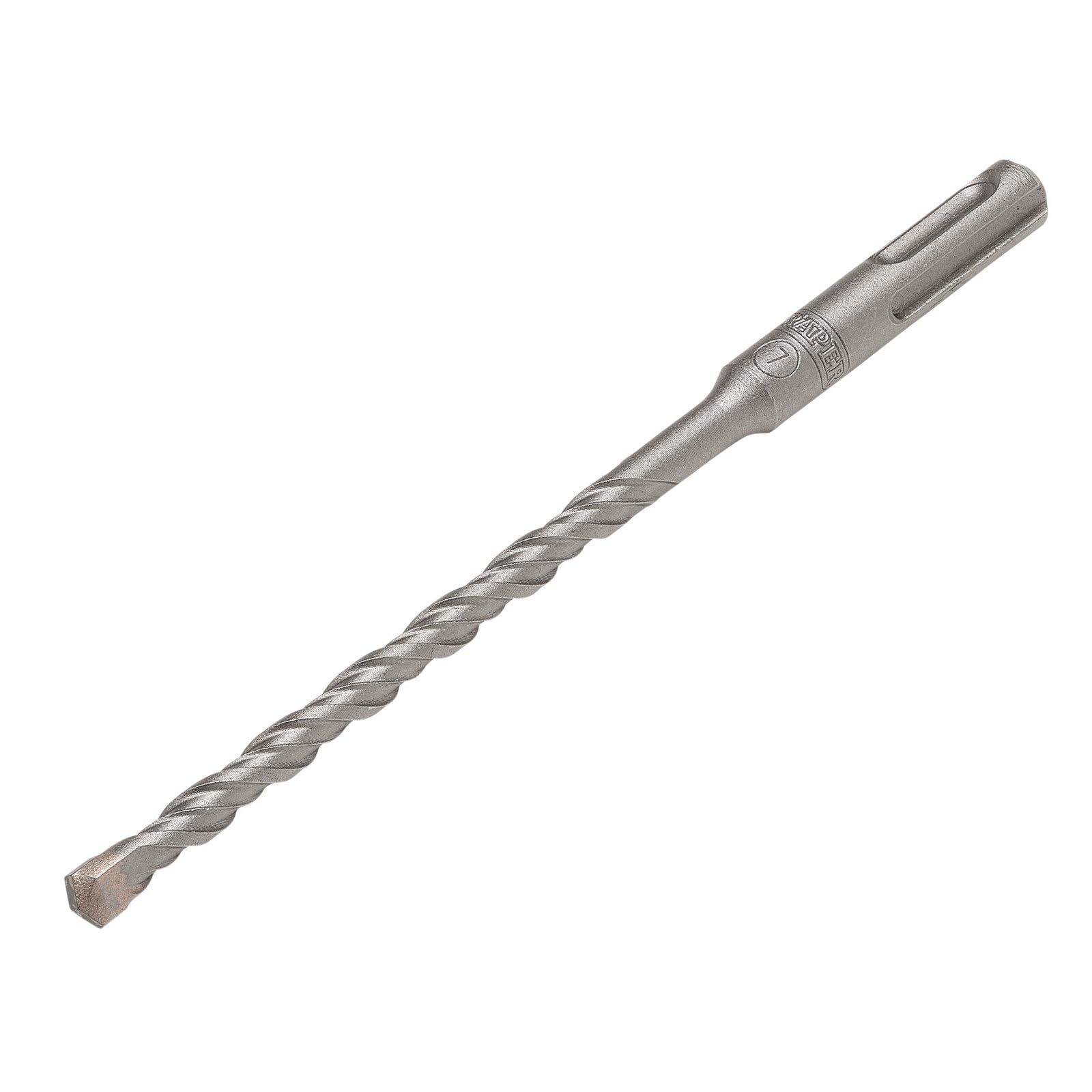 Draper SDS Plus Drill Bit, 7.0 x 160mm - 13645 - Tungsten Carbide Tip, Double Flute, For Concrete, Masonry, Brick, Stone, Granite