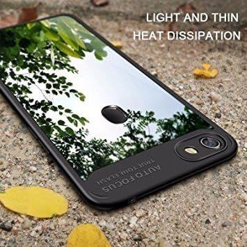 THE INSENCE COLLECTION Autofocus Series Rubber Silicone Protective Back Cover with Soft Bumper Cushion for Vivo v7 (Black)