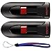 SanDisk Cruzer Glide 16GB (2 Pack) USB 2.0 Flash Drive Jump Drive Pen Drive SDCZ60-008G - w/ (1) Everything But Stromboli (tm) Lanyard
