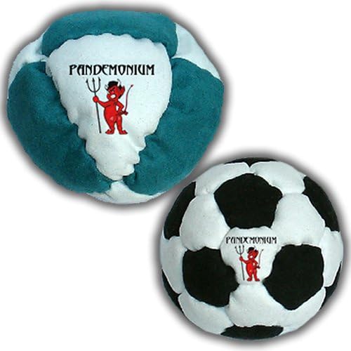 Classic Set Cyclone + Contagion Set of 2 Footbags 08 + 32 Panels Hacky Sack Intermediate Bags Sand Filled Weighted At 2.1 Once Footbag