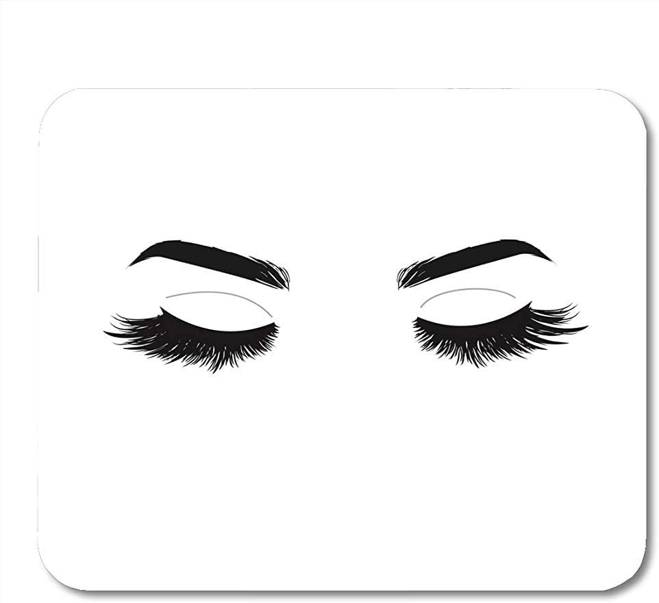 Mouse Pads Eyebrow Black Lash Extensions Eye Beautiful Mouse Pad For Notebooks Desktop Computers Mats Office Supplies