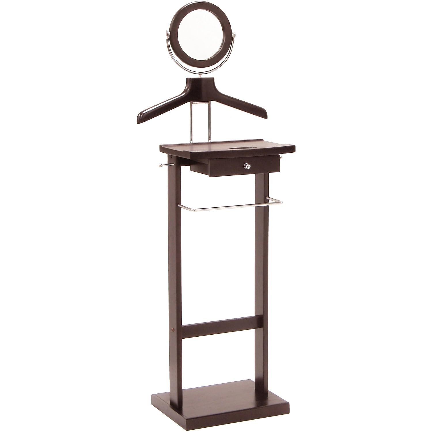 Winsome Wood Valet Stand With Wood Base, Dark