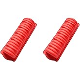 Abaodam Caterpillar Ribbed Loaf Pan 4.1 Inch Silicone Bread Mold Non-Stick Flexible Bakeware for Oven Microwave Use Ideal for Diy Dessert Baking and Hot Dog Shape