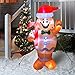 elecreate 5ft Christmas Blow Up Yard Inflatables Decorations Cute Lights Hanging Lawn Holiday Outdoor Gingerbread Christmas Decoration Airblown Life Size Animated Waving Men Gingerbread Man Décor