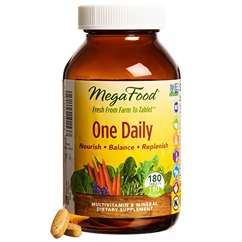 MegaFood - One Daily, Natural Multivitamin Support for Well-Being, 180 Tablets (FFP)