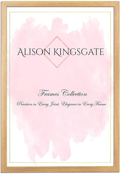 Alison Kingsgate Sleek 22x14 Picture Frame Oak Engineered Wood Perspex Front