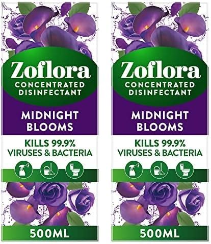 Zoflora Midnight Blooms 500ml Multipurpose Disinfectant Pack of 2