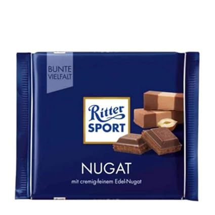 Ritter Sport chocolate bar Milk nougat-praline 3.5oz (050255026003)