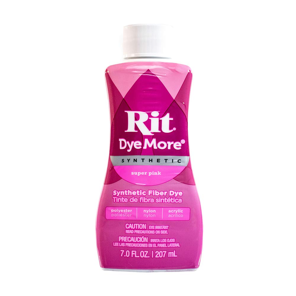 Synthetic Rit Dye More Liquid Fabric Dye – Wide Selection of Colors – 7 Ounces - Super Pink