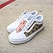 Vans White Old Skool x Authentic GG Fabric Custom Handmade Uni-Sex Shoes By Patch Collection