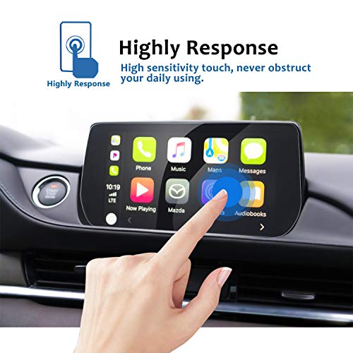 LFOTPP 2018 Mazda 6 8-Inch Car Navigation Screen Protector, Tempered Glass 9H Hardness Audio Infotainment Display Center Touch Protective Film Scratch-Resistant