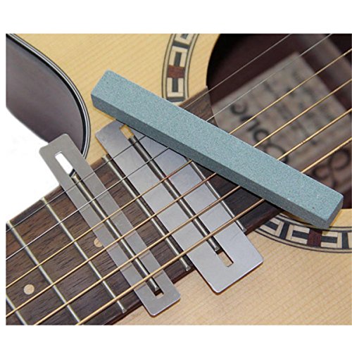 Pakala66 2Pcs Guitar Fingerboard Guards with 1 Grinding Stone Fret File Cleaning Tool Set
