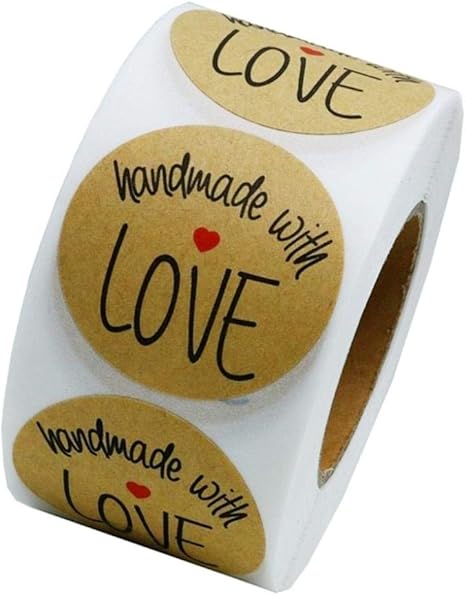 Amazon Co Jp Bhuuno 500個 個 ロール手作り愛のギフトタグ紙ラベル結婚式の紙タグ ホビー