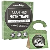 Greener Mindset Clothes Moth Traps 7-Pack with Premium Pheromone Attractant | Most Effective Trap Available | Non-Toxic Safe No Insecticides