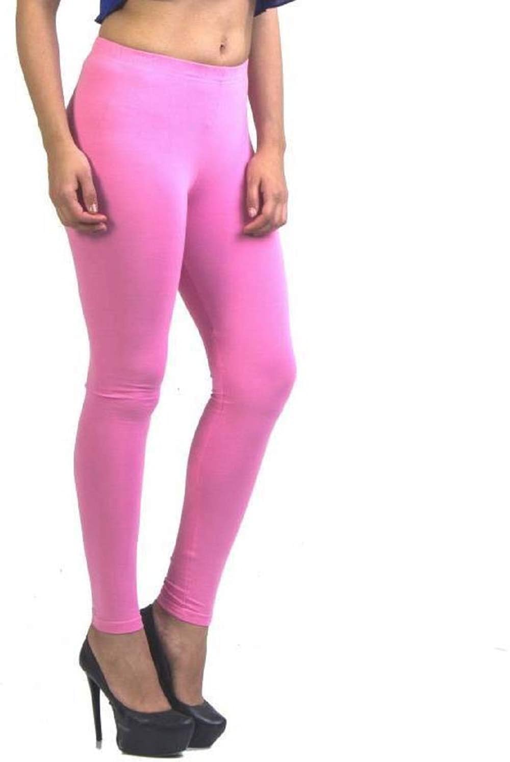 srisaras women's premium cotton ankle length leggings combo pack of 2