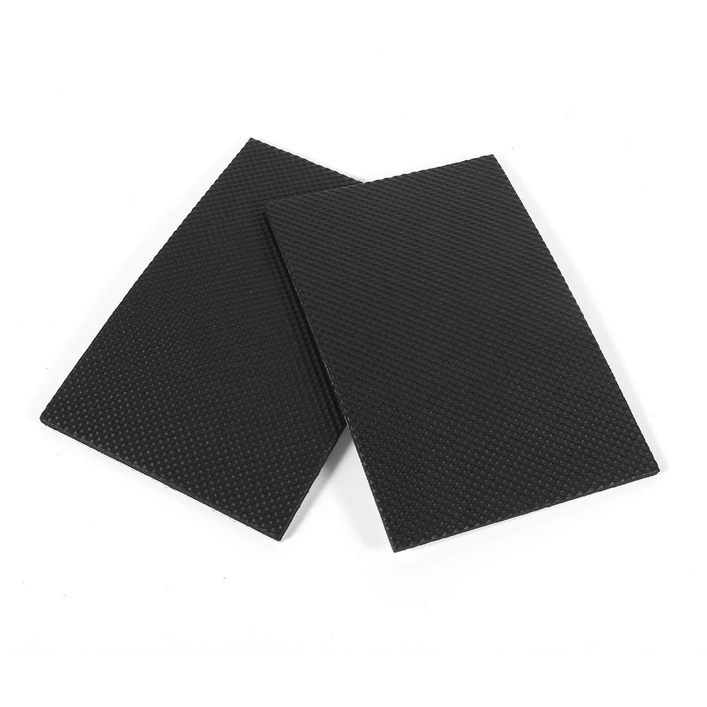Samfox Rubber Feet Pads Self Adhesive Floor Protectors Rubber Feet Pads, 2Pcs Black Rectangle Self Adhesive Floor Protectors Furniture Sofa Table Chair Rubber Feet Pads