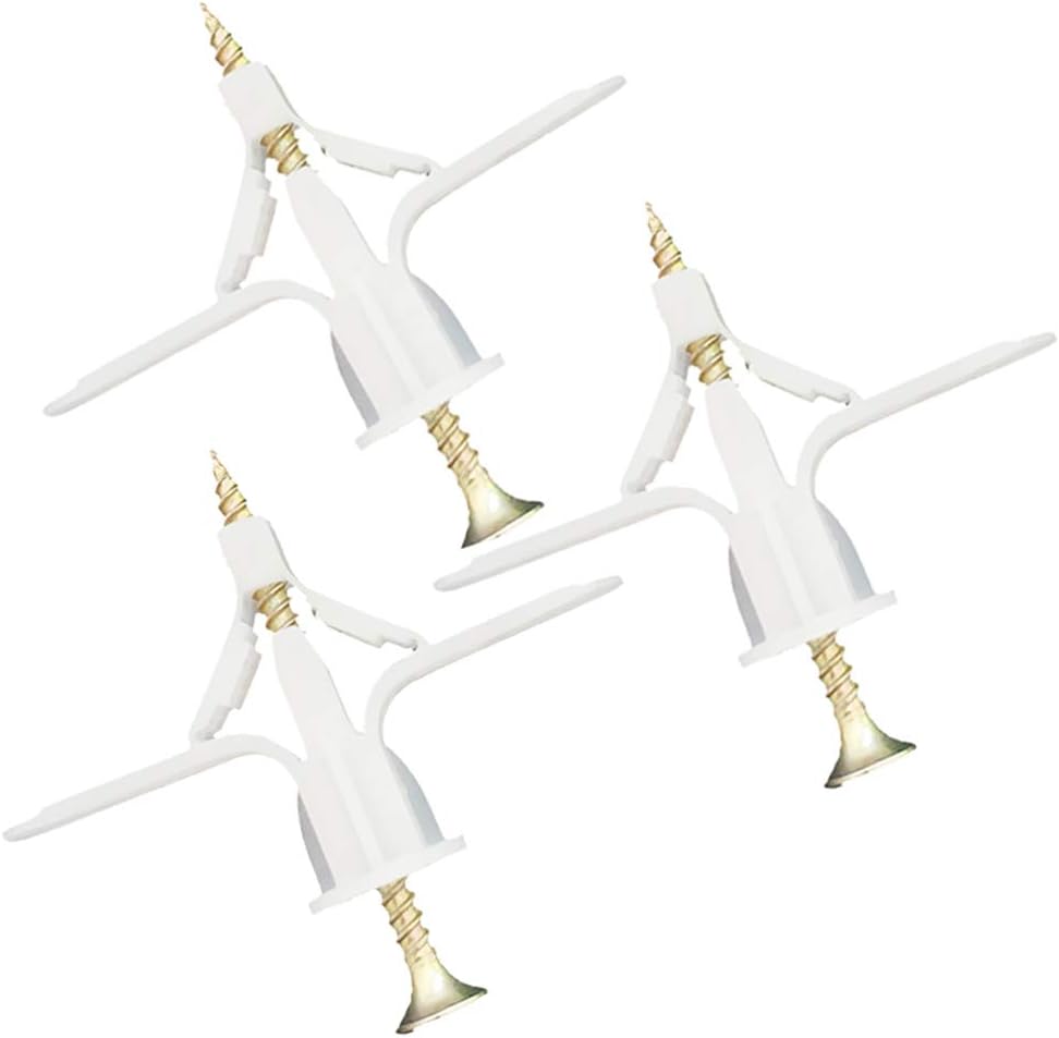 Drywall Anchor kit - Hollow Wall Anchors with Screws ，self-Drilling Hollow Wall Anchor, for Drywall，Nylon - Plastic - Buildex，all-60 pcs (Combination 1)