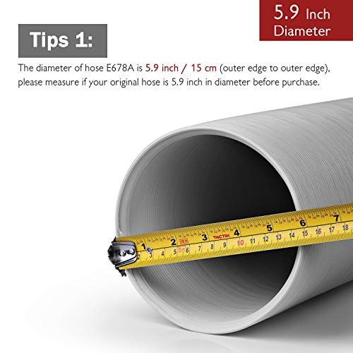 TURBRO Portable Air Conditioner Exhaust Hose, 5.9 Inch Diameter Counter-clockwise, 78 Inch Length, C - //coolthings.us