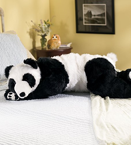 Super-Soft Big Bear Hug Panda Bear Body Pillow with Realistic Accents Bedtime Cuddly Plush Toy Animal 48 L