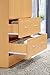 HODEDAH 2 Door Wood Wardrobe Bedroom Closet with Clothing Rod inside Cabinet and 2 Drawers for Storage, Beech