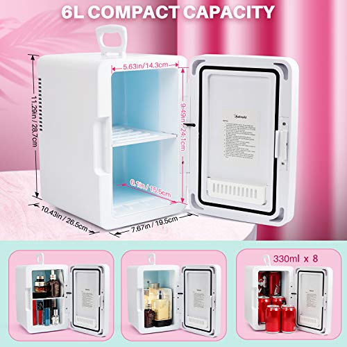 AstroAI Mini Fridge 6 Liter/8 Can Skincare Fridge for Bedroom with