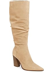 PiePieBuy Womens Faux Suede Knee High Boots Pointed
