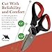 Heavy Duty Kitchen Shears -Take Apart Stainless Steel Blades, Comfort Rubber Grip Handles with Bottle Opener and Nutcracker - Multipurpose Scissors for Chicken, Meat Fish and Herbs - Acodine