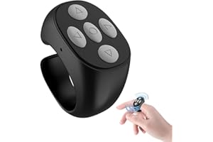 nakido 2025 New Bluetooth Scrolling Ring,tiktok Scrolling Ring, Wireless Bluetooth Remote Control Page Turner, Watching Short Videos,Taking Pictures,Listening to Music, can Meet All Your Needs(Black)