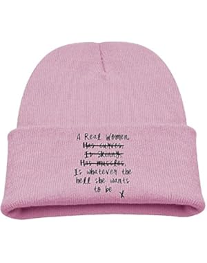 Autumn Winter Warm Cap Hat For Adult Baby Children A Real Women Power Girl Feminism Quote Toddler Girls Boys Winter...