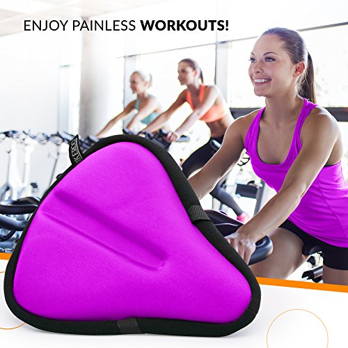 Bikeroo Large Bike Seat Cushion (11 inches x 10 inches) Wide Gel Soft