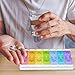 Pill Organizer, Weekly 7 Day AM PM Pill box, Travel Large Daily Pill Cases with Easy Push Button Design for Vitamins/ Fish Oil/ Capsules/ Supplements