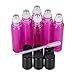 Fiery Youth Rose Glass Essential Oil Roller Bottles ,Useful for Aromatherapy PerfumesAand Lip Balms, 6 Bottle Set,10ml，Glass Roll on Bottle (0.5 ml Dropper included)
