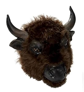 Forum Novelties Men's Buffalo Latex Mask, Brown, One Size