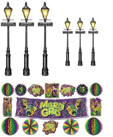 Mardi Gras Decor & Street Light Props Assortment 8in.- 46in.