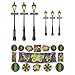 Mardi Gras Decor & Street Light Props Assortment 8 to 46-Inch