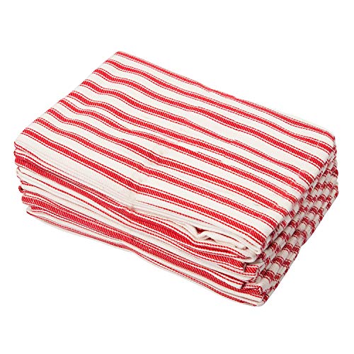 French stripes dinner napkin, Red and White stripes, pack of 12, 100% pure cotton, 18" x 18", Table napkin - Thumbnail 3
