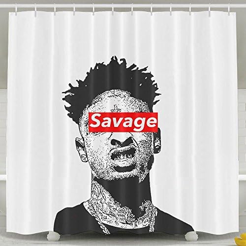 JIAYOUL Hip Hop Vocalist Fashion Shower Curtain Deluxe Waterproof Bath Curtain