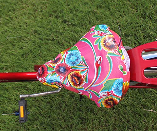 Pink Bloom Bike Seat Cover